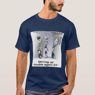 Rick London Funny Silverware Police  T-Shirt