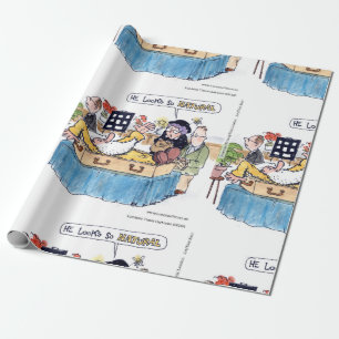Rick London Funny So Natural Old Hippie Funeral  Wrapping Paper