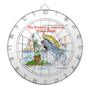 Rick London Funny Trump Shark Dartboard