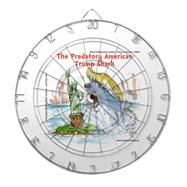 Rick London Funny Trump Shark Dartboard (Front)