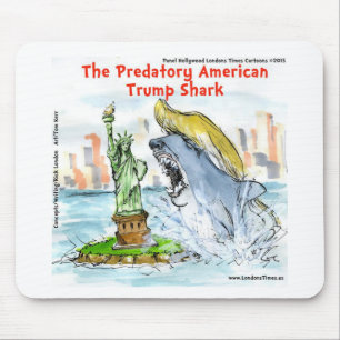 Rick London Funny Trump Shark Mouse Mat