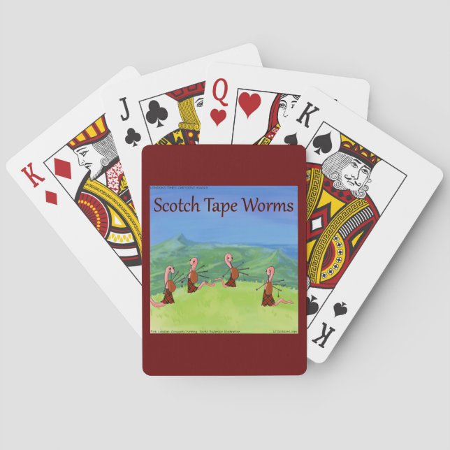 Rick London Funny Worms Of Scotland Comic  Playing Cards (Back)