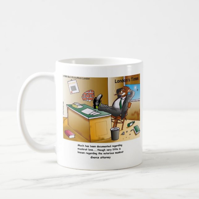 Rick London Muskrat Divorce Attorney Comic Coffee Mug (Left)