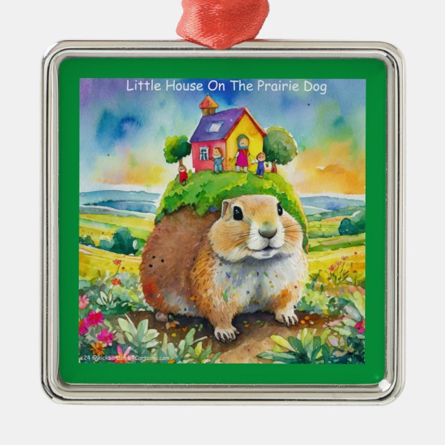 Rick London Prairie Dog Life Comic  Metal Tree Decoration (Front)