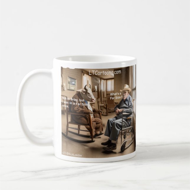 Rick London Retired Far Side Cow Likes To Brag  Coffee Mug (Left)