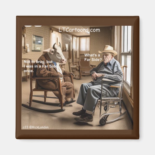 Rick London Retired Far Side Cow Likes To Brag  Magnet (Front)