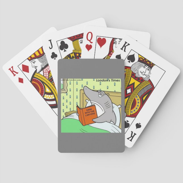 Rick London Shark Lawyer Funny  Playing Cards (Back)