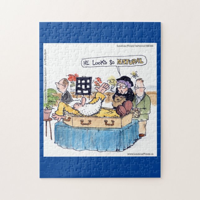 Rick London So Natural Funeral Funny Old Hippie Jigsaw Puzzle (Vertical)