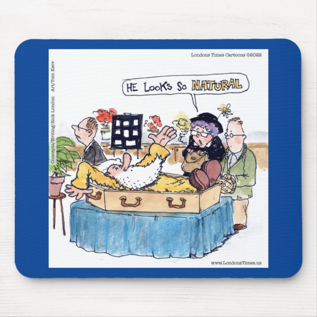 Rick London So Natural Funeral Funny Old Hippie Mouse Mat (Front)