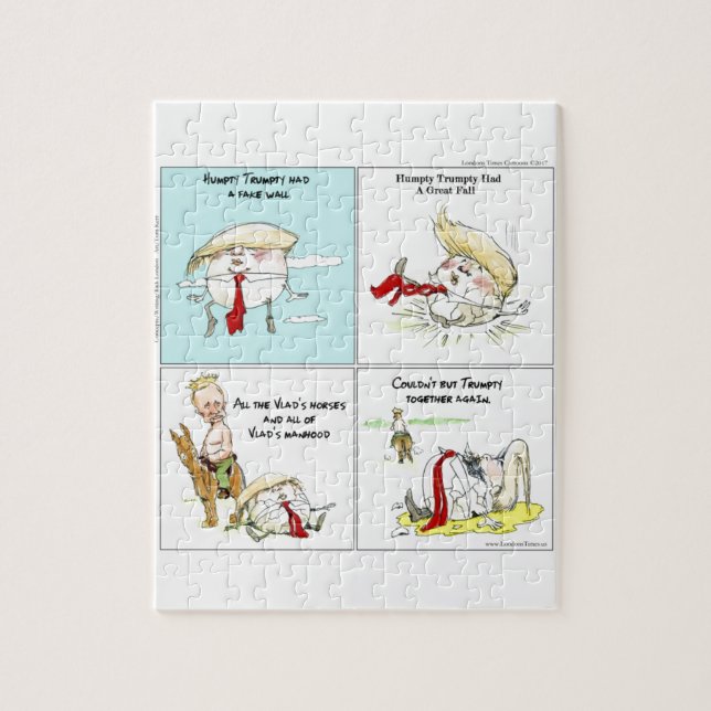 Rick London "Trumpty Dumpty" Funny Trump Gift Jigsaw Puzzle (Vertical)