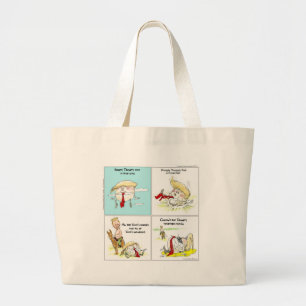 Rick London "Trumpty Dumpty" Funny Trump Gift Large Tote Bag