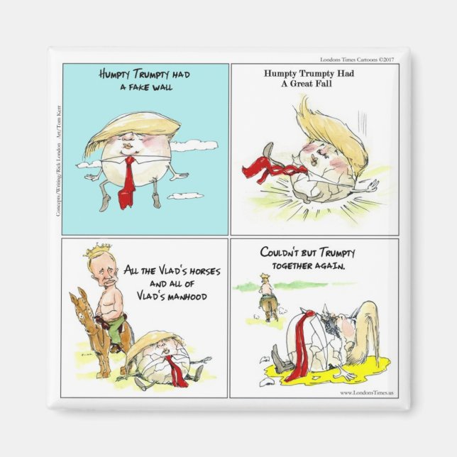 Rick London "Trumpty Dumpty" Funny Trump Gift Magnet (Front)