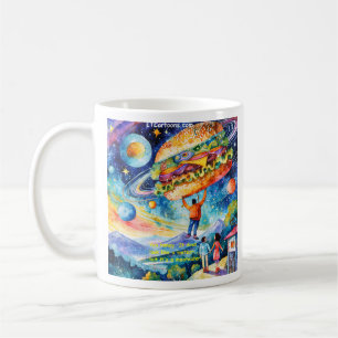 Rick London Vegan Sees Meateator In Space Funny  Coffee Mug