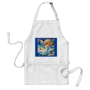 Rick London Vegan Sees Meateator In Space Funny Standard Apron
