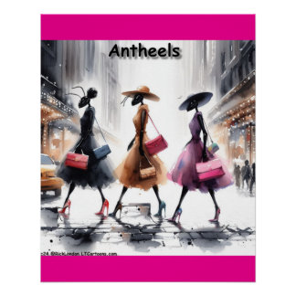 Rick London's Fashion Ants Of New York City Funny Poster