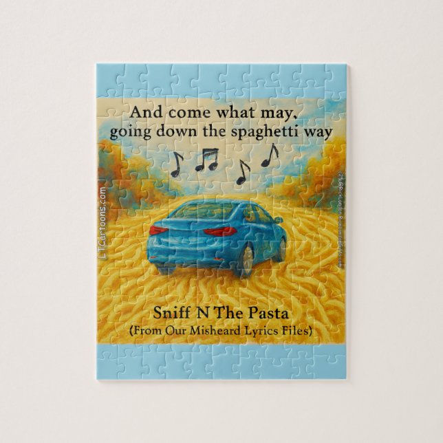 Rick London's Misheard Lyrics Spaghetti Way Funny Jigsaw Puzzle (Vertical)