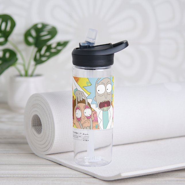 Rick Opening Morty's Eyes Quote Graphic Water Bottle (Yoga)