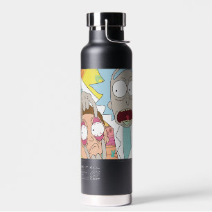 Rick Opening Morty's Eyes Quote Graphic Water Bottle
