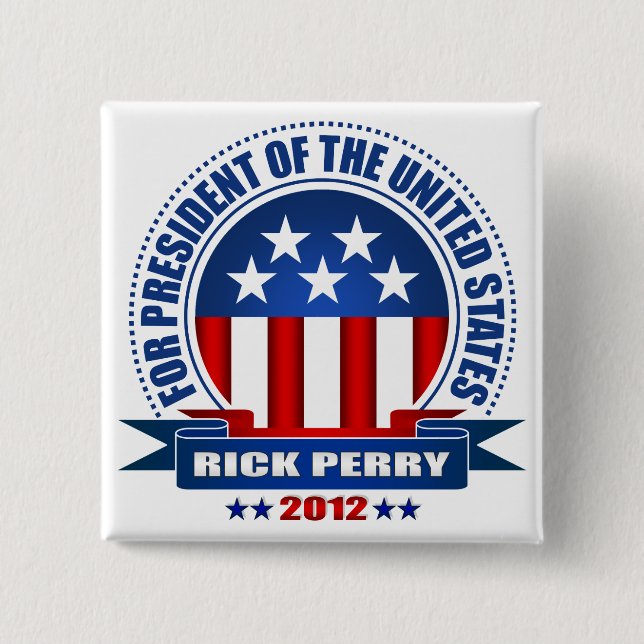 Rick Perry 15 Cm Square Badge (Front)