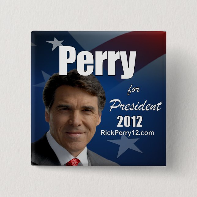 Rick Perry 2012 15 Cm Square Badge (Front)