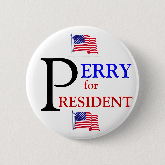 Rick Perry for President 2012 6 Cm Round Badge (Front)