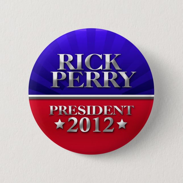 Rick Perry For President 2012 6 Cm Round Badge (Front)