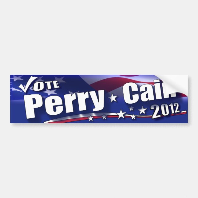 Rick Perry Herman Cain 2012 GOP Bumper Sticker (Front)