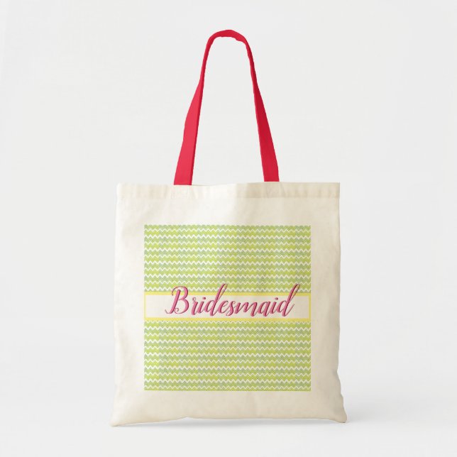 Rick Rack Bridesmaid Tote Bag (Front)