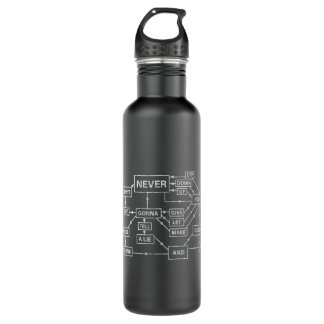 Rick Roll Flowchart internet meme funny 80s music  710 Ml Water Bottle