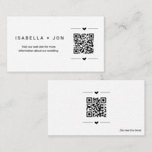 Rick Roll Guests w- Wedding Website QR Code Prank Enclosure Card