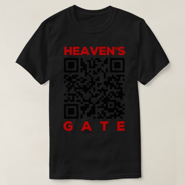 Rick Roll QR Code Heavens Gate Cult T-Shirt (Design Front)