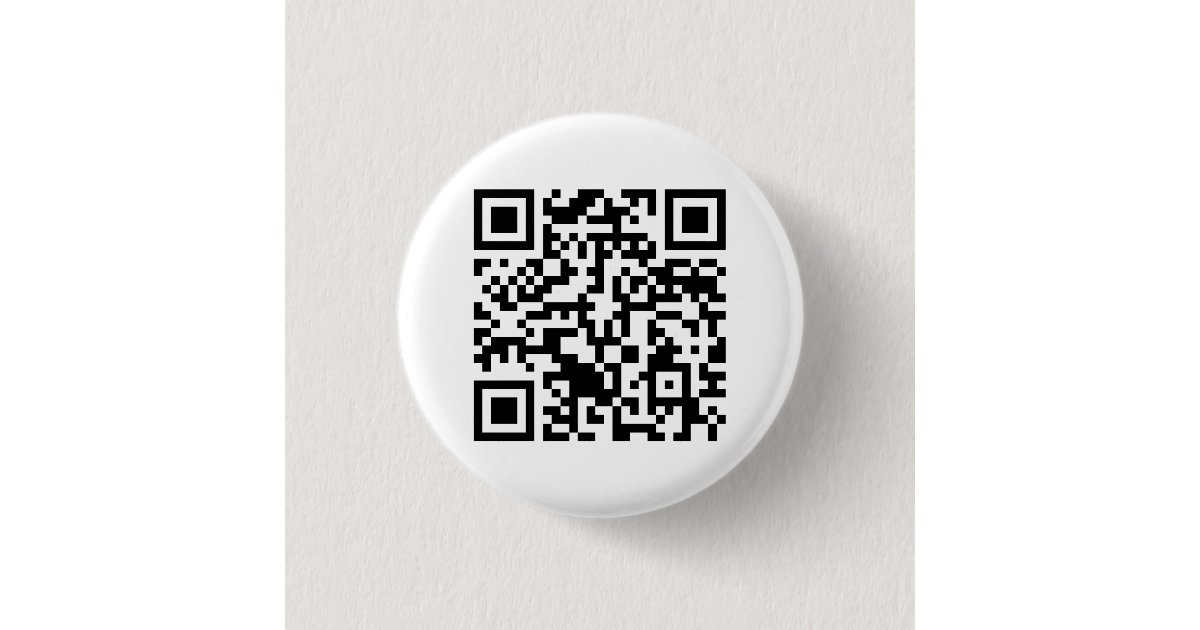 Rick Roll QR Code Rickrolled 3 Cm Round Badge | Zazzle