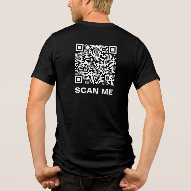 Rick Roll QR Code Tri-Blend Shirt (Back)
