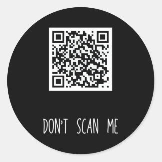 Rick Roll Small Qr Scan Code Joke Classic Round Sticker