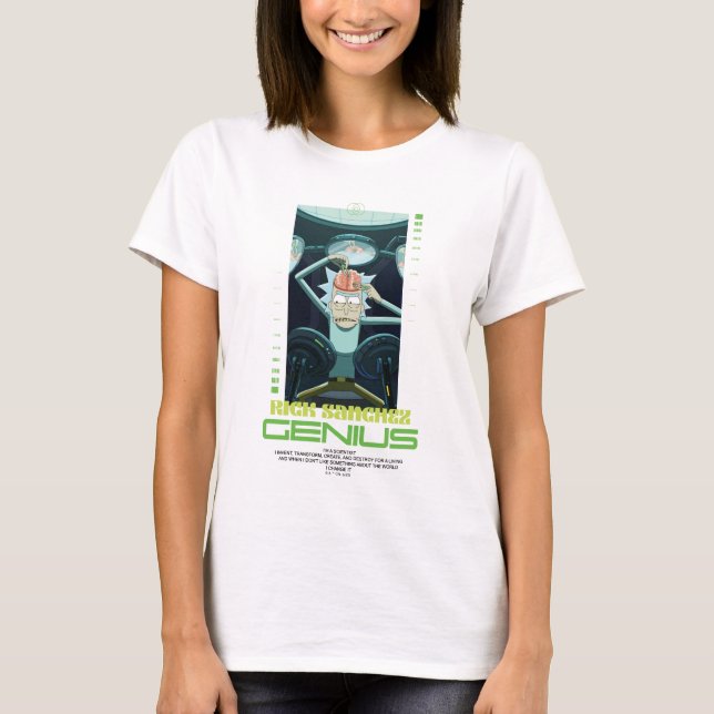 Rick Sanchez Genius Quote Graphic T-Shirt (Front)