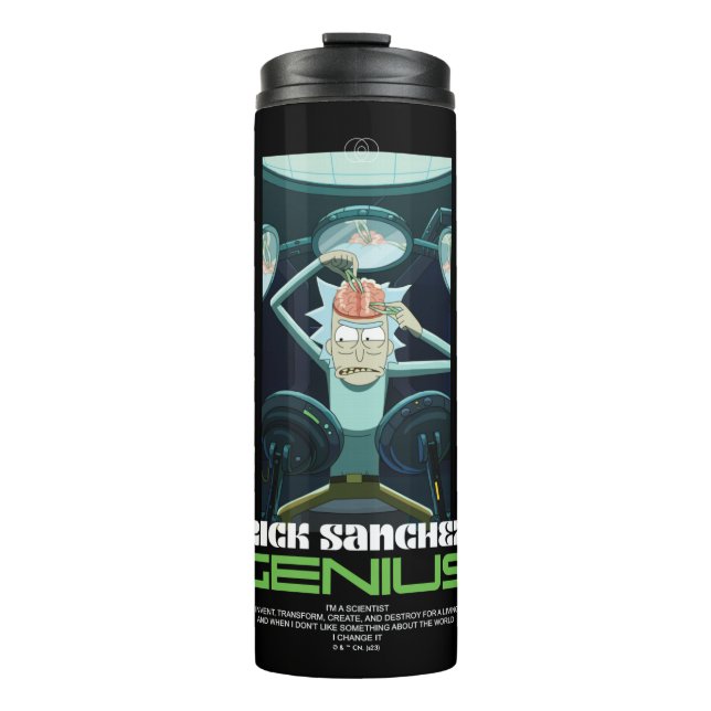Rick Sanchez Genius Quote Graphic Thermal Tumbler (Front)