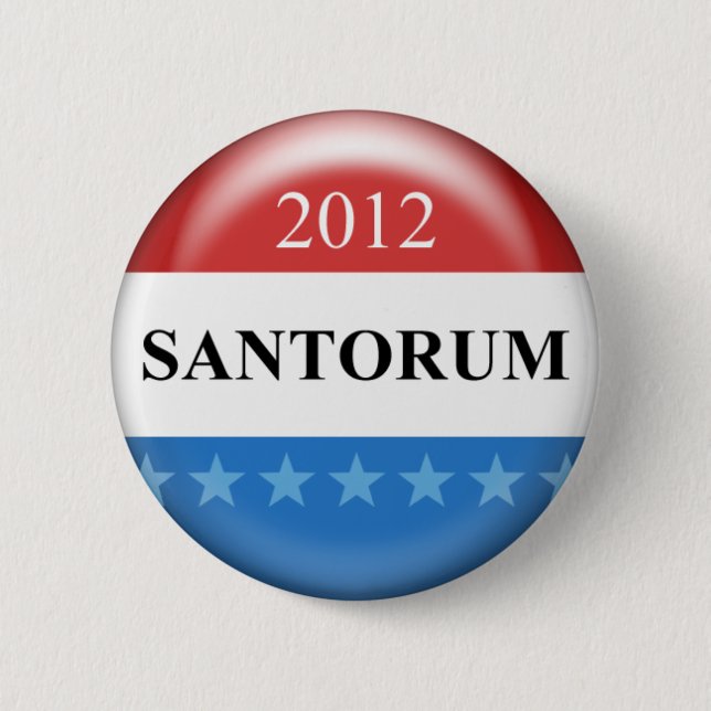 Rick Santorum 2012 6 Cm Round Badge (Front)