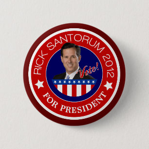 Rick Santorum 2012 6 Cm Round Badge