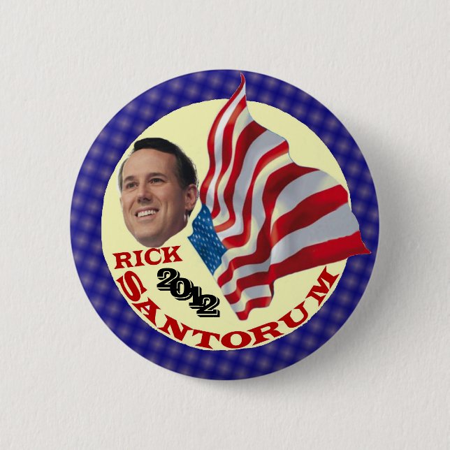 Rick Santorum 2012 6 Cm Round Badge (Front)