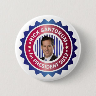Rick Santorum for President 2012 6 Cm Round Badge