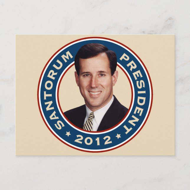 Rick Santorum for President 2012 Postcard (Front)