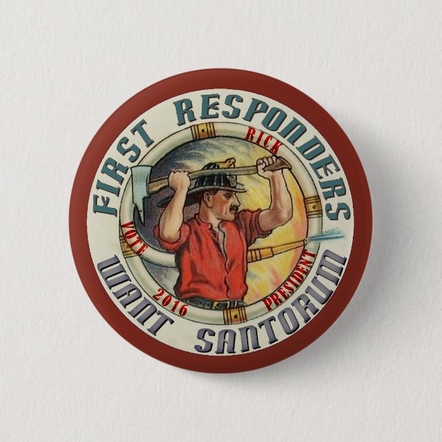 Rick Santorum for President 2016 6 Cm Round Badge (Front)