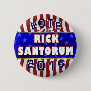 Rick Santorum President 2016 Election Republican 6 Cm Round Badge