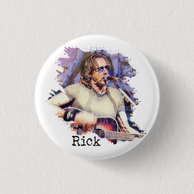 Rick Springfield in Concert 3 Cm Round Badge (Front)