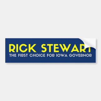 Rick Stewart for Iowa Governor Bumper Sticker