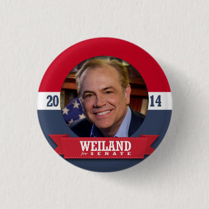 RICK WEILAND CAMPAIGN 3 CM ROUND BADGE