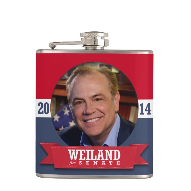 RICK WEILAND CAMPAIGN HIP FLASK (Front)