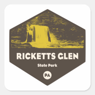 Ricketts Glen State Park Pennsylvania Square Sticker