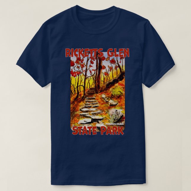 Ricketts Glen State Park Pennsylvania T-Shirt (Design Front)