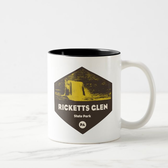 Ricketts Glen State Park Pennsylvania Two-Tone Coffee Mug (Right)